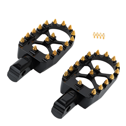 Wide MX Foot Pegs Motorcycle Footpegs Driver Passenger Front/Rear CNC