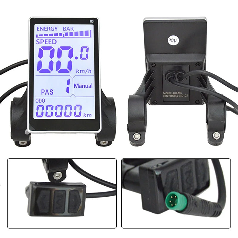 5 - Pin LCD Display Screen for E-bikes