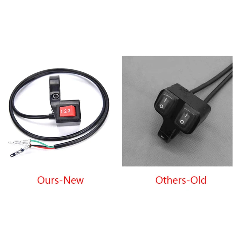 Electric 3 Speed Module Handlebar 3 Gear Switch Shift For Motorcycle