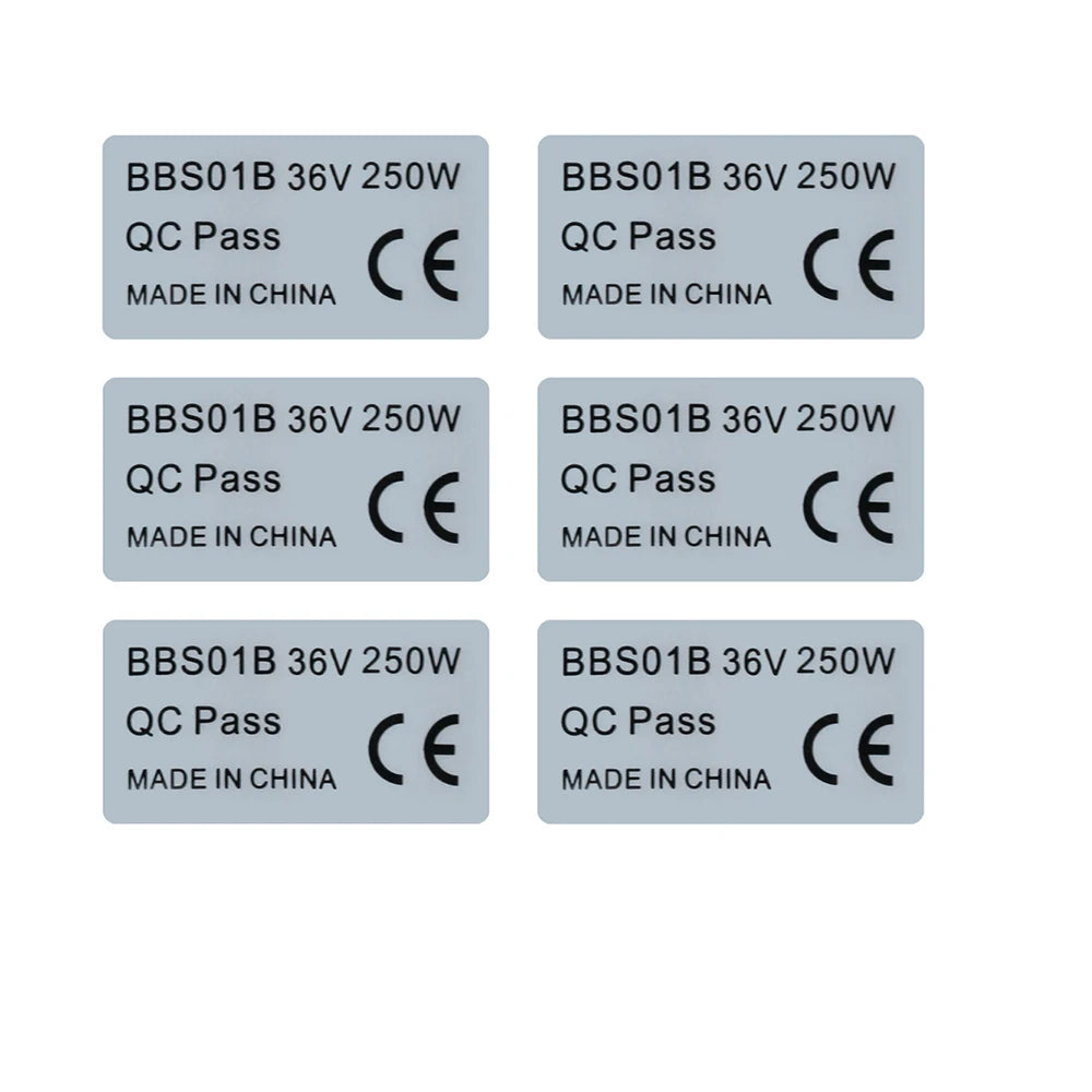 6pcs 36V 250W Stickers Electric Bicycle Sticker for Bafang BBS01B