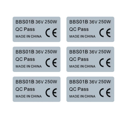 6pcs 36V 250W Stickers Electric Bicycle Sticker for Bafang BBS01B