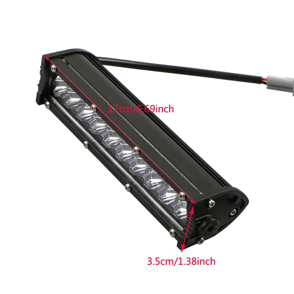 60W Motocross LED Light Bar Kit with Mounting Bracket Switch Wiring