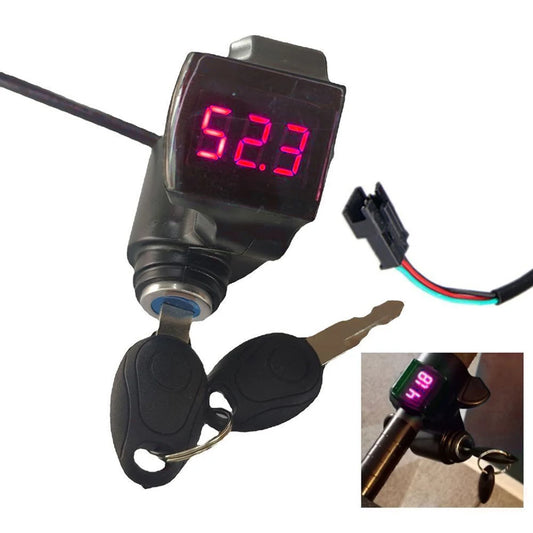 Electric Scooter Power Switch Lock Display With Key 24-72V Speed