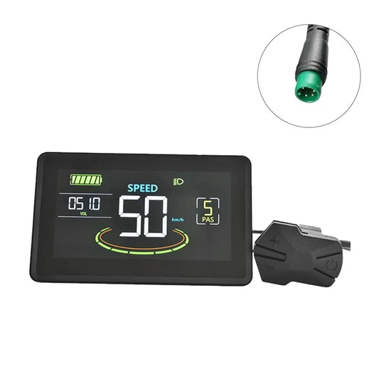 H6C Electric Bike LCD Display Meter 24V-60V E Scooter LCD Panel Color